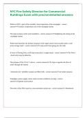 NYC Fire Safety Director for Commercial Buildings Exam with precise detailed answers