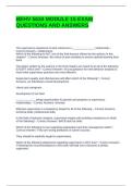 BEHV 5634 MODULE 15 EXAM QUESTIONS AND ANSWERS