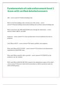 Fundamentals of code enforcement level 1 Exam with verified detailed answers