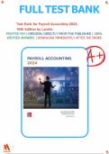 Test Bank for Payroll Accounting 2024&comma; 10th Edition by Landin&period; &vert;All chapters 1-7 included&comma; Graded A&plus;&period;