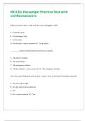 MO CDL Passenger Practice Test with verified answers