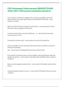 CDL Passenger Endorsement NEWEST EXAM 2026-2027 with precise detailed solutions