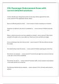 CDL Passenger Endorsement Exam with correct detailed solutions