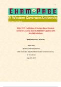 WGU C919 Facilitation of Context-Based Student-Centered Learning &lpar;Latest 2026&sol;2027 Update&rpar; with Detailed Solutions&period; Western Governors University 