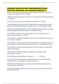 SPINNING CERTIFICATION COMPREHENSIVE EXAM UPDATED QUESTIONS AND ANSWERS GRADED A&plus;