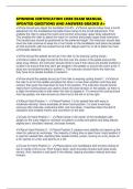SPINNING CERTIFICATION CORE EXAM MANUAL UPDATED QUESTIONS AND ANSWERS GRADED A&plus;
