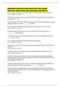 SPINNING CERTIFICATION PRACTICE TEST EXAM UPDATED QUESTIONS AND ANSWERS GRADED A&plus;