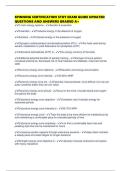 SPINNING CERTIFICATION STUY EXAM GUIDE UPDATED QUESTIONS AND ANSWERS GRADED A&plus;