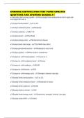 SPINNING CERTIFICATION TEST PAPER UPDATED QUESTIONS AND ANSWERS GRADED A&plus;