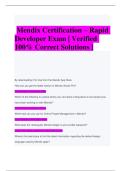 Mendix Rapid Developer Exam &lpar;2025&sol;2026&rpar; &vert; 100&percnt; Verified Solutions &vert; Complete Certification Prep