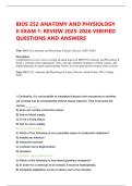  Exam &lpar;elaborations&rpar; BIOS 252 Anatomy and Physiology II &ndash; Midterm Study Guide