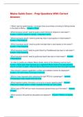 Maine Guide Exam - Prep Questions With Correct Answers