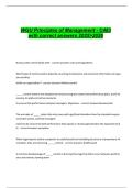 WGU Principles of Management - C483 with correct answers 2025>2026