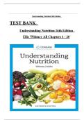 TEST BANK&colon; Understanding Nutrition&comma; 16th Edition by Ellie Whitney & Sharon Rolfes