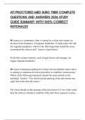 ATI PROCTORED MED SURG TRIER COMPLETE QUESTIONS AND ANSWERS 2026 STUDY GUIDE SUMMARY WITH 100&percnt; CORRECT RATIONALES