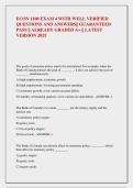 ECON 1100 EXAM 4 WITH WELL VERIFIED  QUESTIONS AND ANSWERS&vert;&vert; GUARANTEED  PASS &vert;&vert; ALREADY GRADED A&plus; &vert;&vert; LATEST  VERSION 2025
