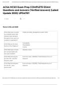 ACSA NCSO Exam Prep COMPLETE EXAM Questions and Answers &lpar;Verified Answers&rpar; &lpar;Latest Update 2025&rpar; UPDATE&excl;&excl;
