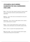 ATI RN MENTAL HEALTH NURSING EXAMINATION TEST 2026 COMPREHENSIVE STUDY GUIDE