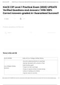 NACE CIP Level 1 Practical Exam &lpar;2025&rpar; UPDATE Verified Questions And Answers &vert; With 100&percnt; Correct Answers graded A&plus; Guaranteed Success&excl;&excl;