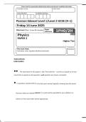 Edexcel GCSE Physics Paper 2H &lpar;1PH0&sol;2H&rpar; &vert; 15 June 2025 &vert; Question Paper & Mark Scheme