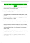 NUR 442 Exam with Accurate Answers&period; Latest Edition