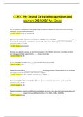 COUC 504 &ndash; Sexual Orientation Questions and Answers 2024&sol;2025 &lpar;Verified A&plus; Grade&rpar;