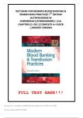 Test Bank for Modern Blood Banking & Transfusion Practices 7th Edition Author&colon; Denise M&period; Harmening&vert; 9780803668881&vert; All Chapters 1-29&vert; LATEST VERSION