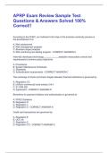 APRP Exam Review Sample Test Questions & Answers Solved 100&percnt; Correct&excl;&excl;