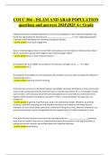 COUC 504 &ndash; Islam and Arab Population Questions and Answers 2024&sol;2025 &lpar;Verified A&plus; Grade&rpar;