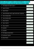 BASIC DYSRHYTHMIA ASSESSMENT A EXAM QUESTIONS & DETAILED SOLUTIONS 100&percnt;