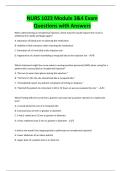 NURS 1023 Module 3&4 Exam Questions with Answers