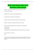 NURS 1023 Module 3&4 Exam Questions with Answers