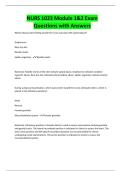 NURS 1023 Module 1&2 Exam Questions with Answers
