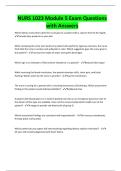 NURS 1023 Module 5 Exam Questions with Answers