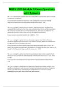 NURS 1023 Module 5 Exam Questions with Answers