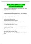 NURS 1023 Module 1&2 Exam Questions with Answers