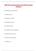 NHM 195 Final Exam Study Guide With Complete Solutions 