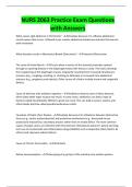 NURS 2063 Practice Exam Questions with Answers