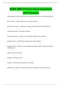NURS 2063 Practice Exam Questions with Answers