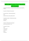 NURS 2063 Practice Exam Questions with Answers