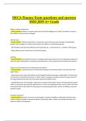 DECA Finance Exam &ndash; Questions with Correct Answers &lpar;Verified Actual Latest 2024&sol;2025 A&plus; Grade&rpar;