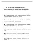 ATI T8 ACTUAL EXAM PAPER 2026 QUESTIONS WITH SOLUTIONS GRADED A&plus;