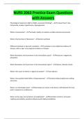 NURS 2063 Practice Exam Questions with Answers