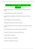 NURS 2063 Chapter 1 Questions with Answers
