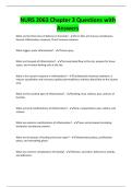 NURS 2063 Chapter 3 Questions with Answers