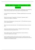 NURS 2063 Chapter 4 Questions with Answers