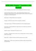 NURS 2063 Chapter 7 Questions with Answers
