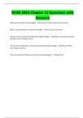 NURS 2063 Chapter 12 Questions with Answers