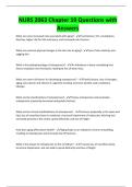 NURS 2063 Chapter 19 Questions with Answers