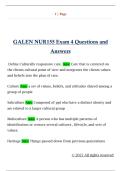 GALEN NUR155 Exam 4 Questions and  Answers 
